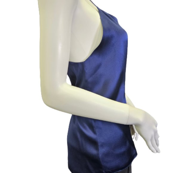 Size M Blue Silk Camisole - Picture 2 of 5